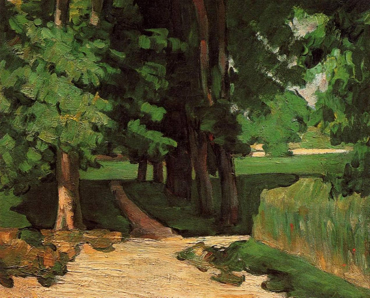 Lane of Chestnut Trees at the Jas de Bouffan by Paul Cezanne — hand-painted botanical oil painting reproduction on canvas