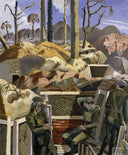 Spring in the Trenches, Ridge Wood, 1917 by Paul Nash — hand-painted landscape oil painting reproduction on canvas