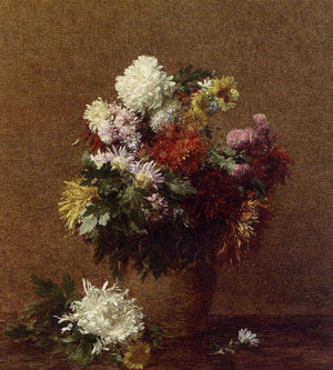 Large Bouquet of Chrysanthemums - Henri Fantin-Latour