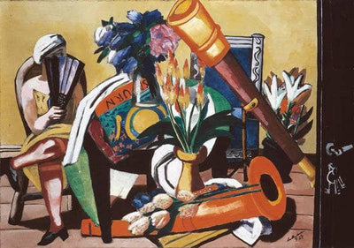 Large Stil Life with Telescope by Max Beckmann — oil painting reproduction