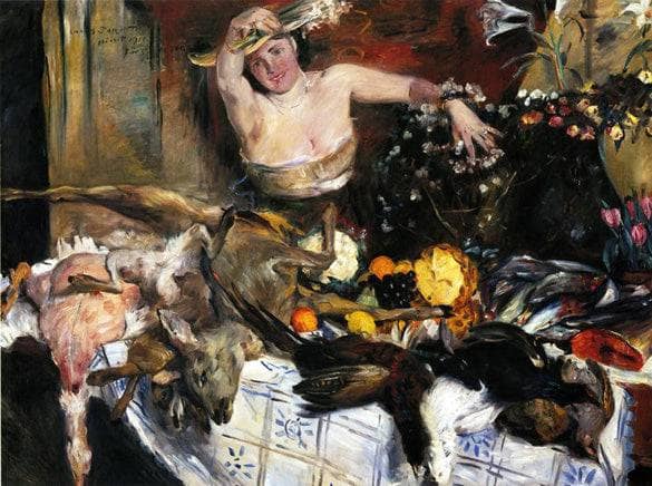 Large Still Life with Figure by Lovis Corinth — hand-painted still oil painting reproduction on canvas