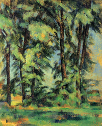Large Trees at Jas de Bouffan by Paul Cezanne — hand-painted botanical oil painting reproduction on canvas