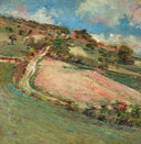 Hillside, Springtime, Giverny by Theodore Robinson — rural oil painting wall art, Impressionism
