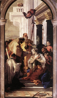 Last Communion of St Lucy by Giovanni Battista Tiepolo — hand-painted cultural oil painting reproduction on canvas