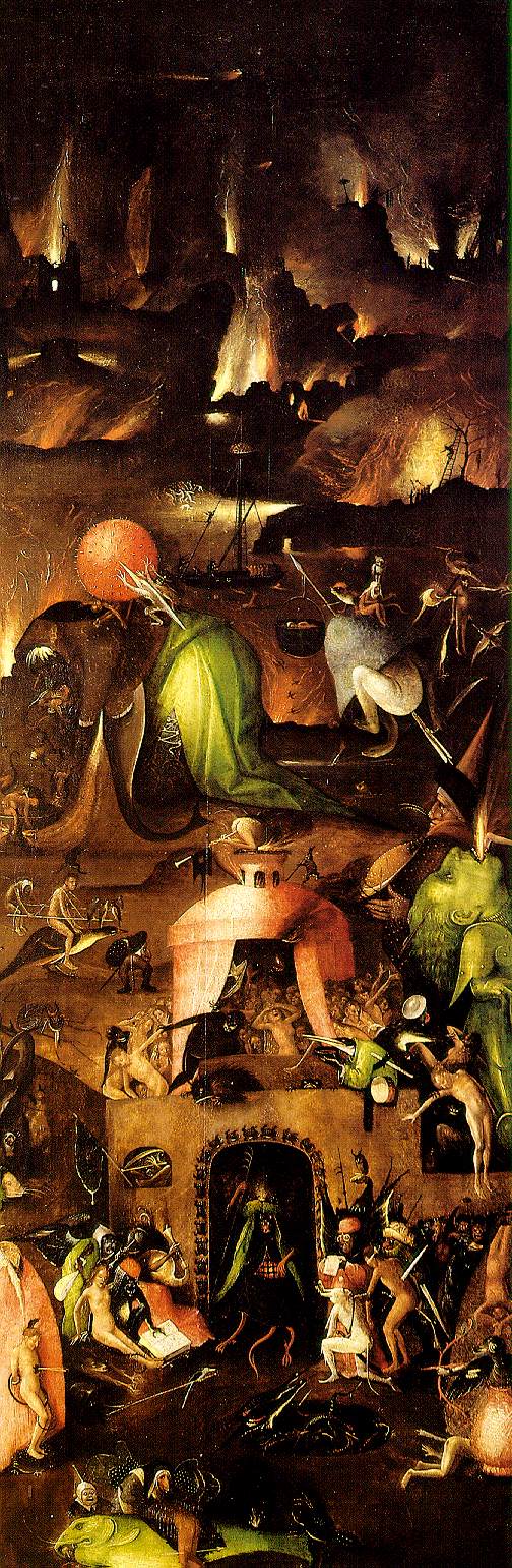Last Judgment,  right wing by Hieronymus Bosch, hand-painted cultural oil painting reproduction on canvas