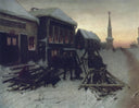 Last Tavern at Town Gate by Vasily Perov — urban oil painting wall art, Realism