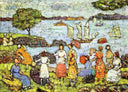 Late Afternoon, New England by Maurice Prendergast — seascapes oil painting wall art, Post Impressionism