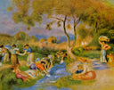 Laundresses at Cagnes by Pierre-Auguste Renoir — hand-painted cultural oil painting reproduction on canvas