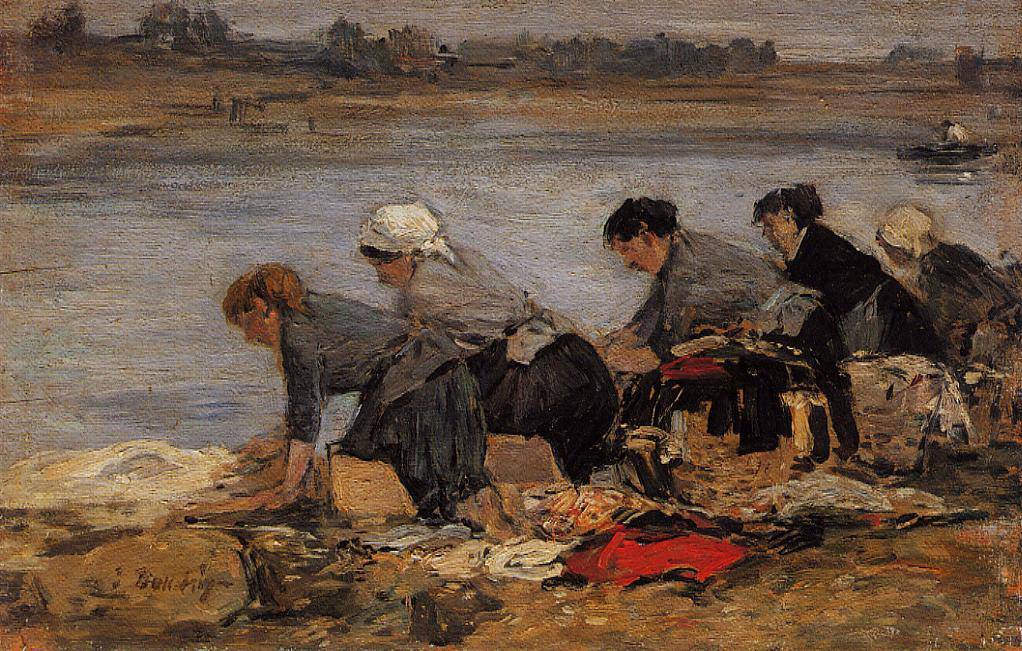 Laundresses on the Banks of the Touques - Eugene Boudin