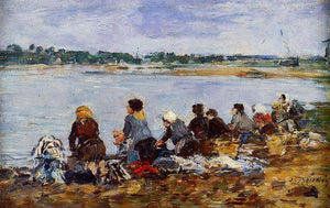 Laundresses on the Banks of the Touques - Eugene Boudin