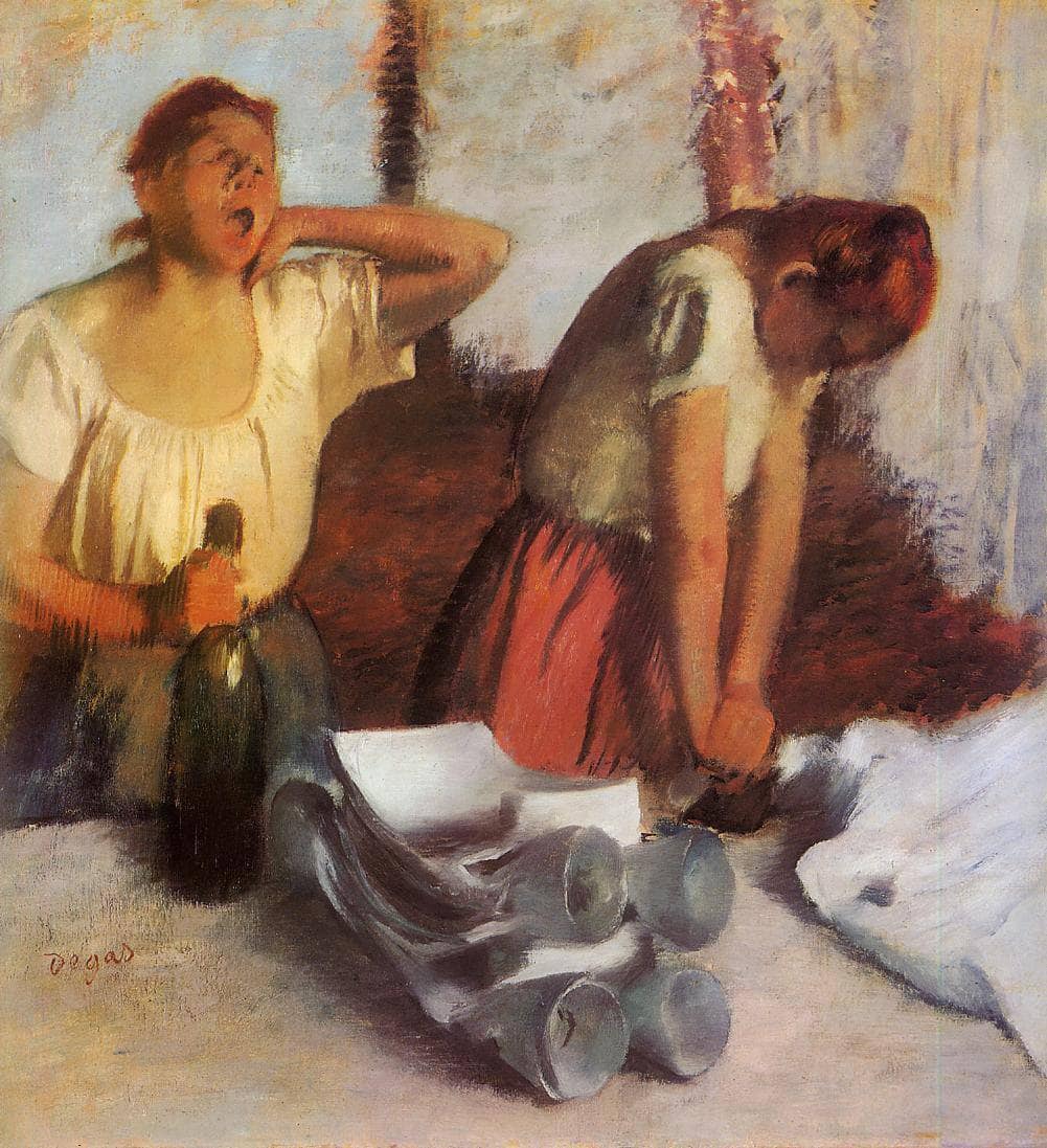 Laundry Girls Ironing by Edgar Degas — hand-painted portrait oil painting reproduction on canvas
