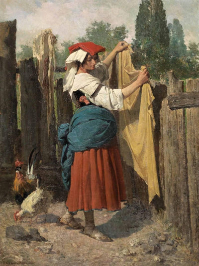 Laundry by Joaquín Agrasot — oil painting reproduction