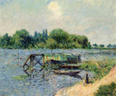 Laundry on the Seine at Herblay by Gustave Loiseau — hand-painted botanical oil painting reproduction on canvas