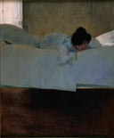 Laziness by Ramon Casas — hand-painted portrait oil painting reproduction on canvas