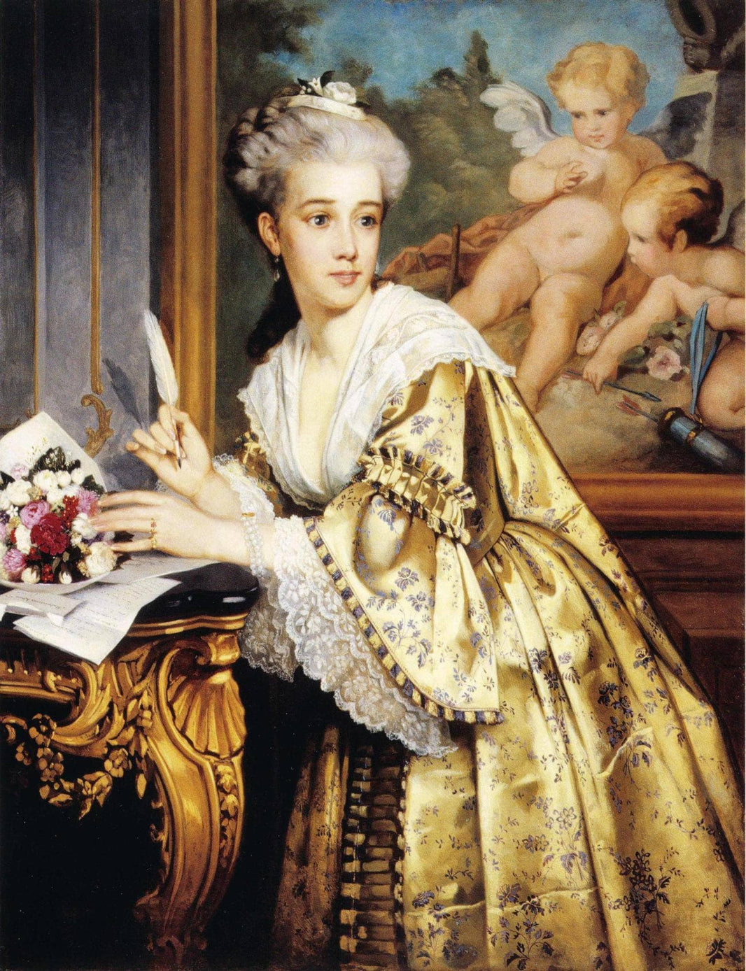 Le Billet Doux by Albert Edelfelt — hand-painted cultural oil painting reproduction on canvas