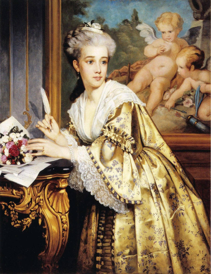 Le Billet Doux by Albert Edelfelt — hand-painted cultural oil painting reproduction on canvas