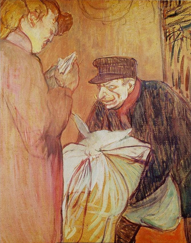 Le Blanchisseur de la Maison by Henri de Toulouse-Lautrec — hand-painted portrait oil painting reproduction on canvas
