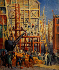 Le chantier by Maximilien Luce — hand-painted architectural oil painting reproduction on canvas