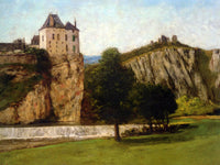 Le Chateau de Thoraise by Gustave Courbet — hand-painted architectural oil painting reproduction on canvas