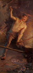 Le Feu by Jean-André Rixens, mythology oil painting wall art, Naturalism