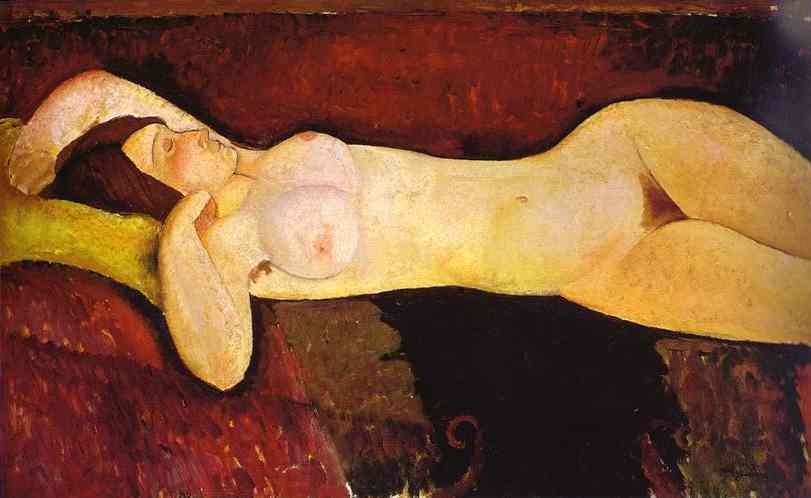 Le grand nu (The Great Nude) by Amedeo Modigliani — hand-painted nude oil painting reproduction on canvas