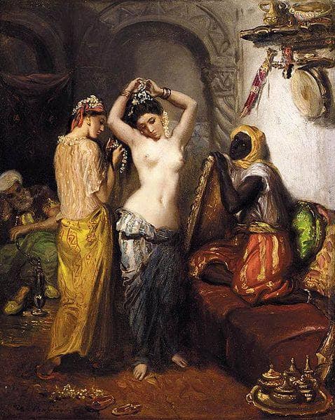 The Harem by Theodore Chasseriau — hand-painted cultural oil painting reproduction on canvas