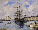 Le Havre. Avent Port. by Eugene Boudin — vintage oil painting wall art, Impressionism