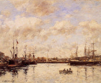Le Havre by Eugene Boudin — hand-painted landscape oil painting reproduction on canvas