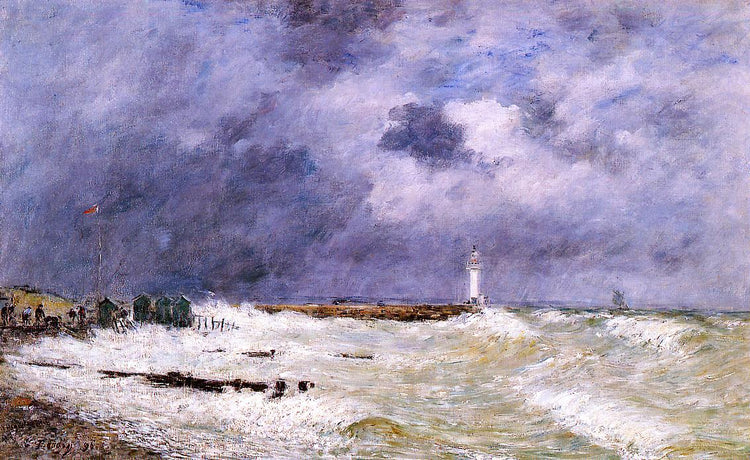 Le Havre. Heavy Winds off of Frascati. - Eugene Boudin