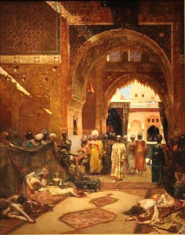 Le Lendemain d'une Victoire À L'alhambra by Benjamin Constant — hand-painted architectural oil painting reproduction on canvas