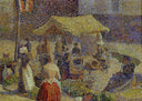 Le Marché by Louis Hayet — hand-painted landscape oil painting reproduction on canvas