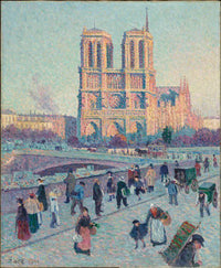 Le Quai Saint Michel Et Notre Dame by Maximilien Luce — hand-painted architectural oil painting reproduction on canvas