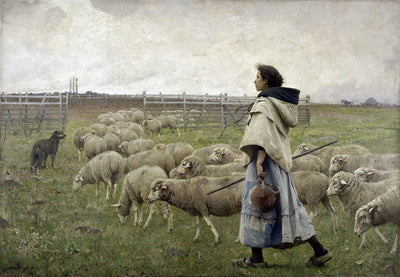 Le Retour Du Troupeau by Charles Sprague Pearce — oil painting reproduction