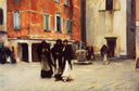 Leaving Church, Campo San Canciano, Venice by John Singer Sargent — hand-painted landscape oil painting reproduction on canvas