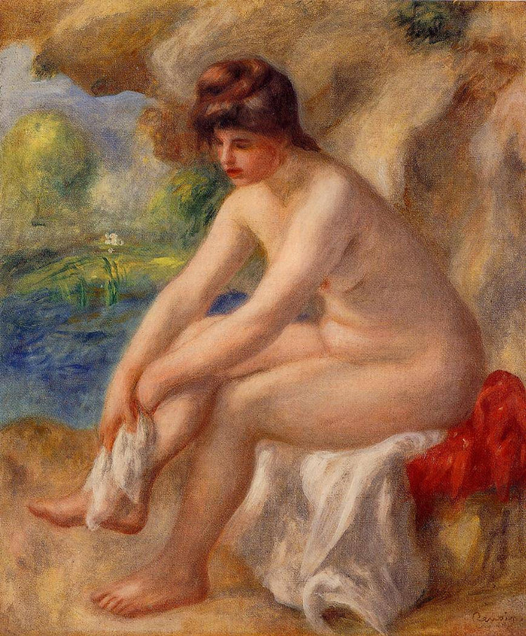 Leaving the Bath - Pierre-Auguste Renoir