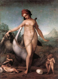 Leda and the Swan by Jacopo Pontormo — hand-painted cultural oil painting reproduction on canvas