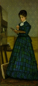 The painter by Silvestro Lega, male oil painting wall art, Realism