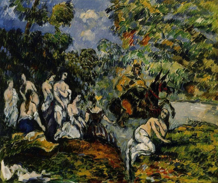Legendary Scene by Paul Cezanne — hand-painted botanical oil painting reproduction on canvas