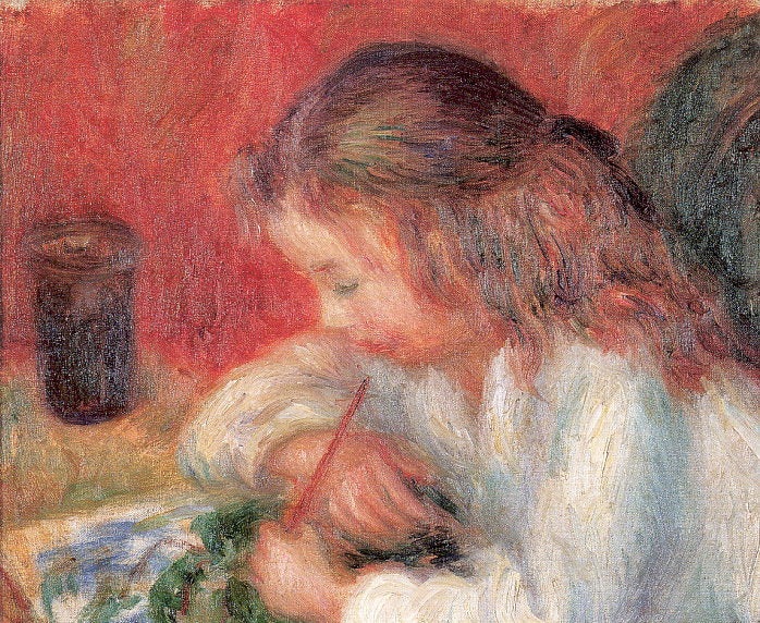 Lenna Painting (The Artist's Daughter) by William James Glackens — hand-painted portrait oil painting reproduction on canvas