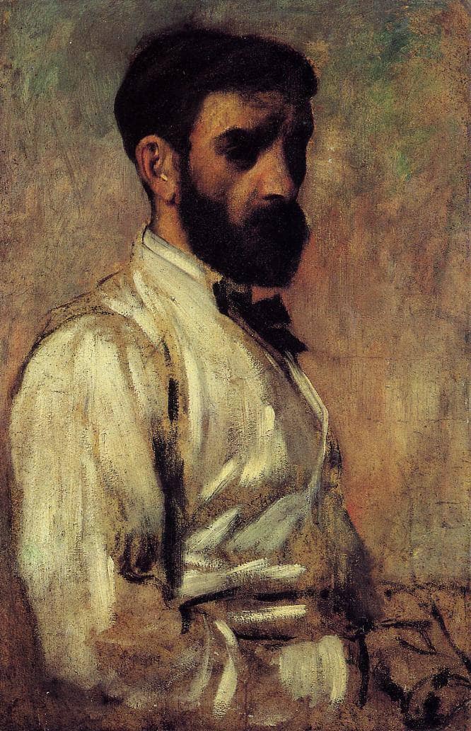 Leon Bonnat by Edgar Degas — hand-painted portrait oil painting reproduction on canvas