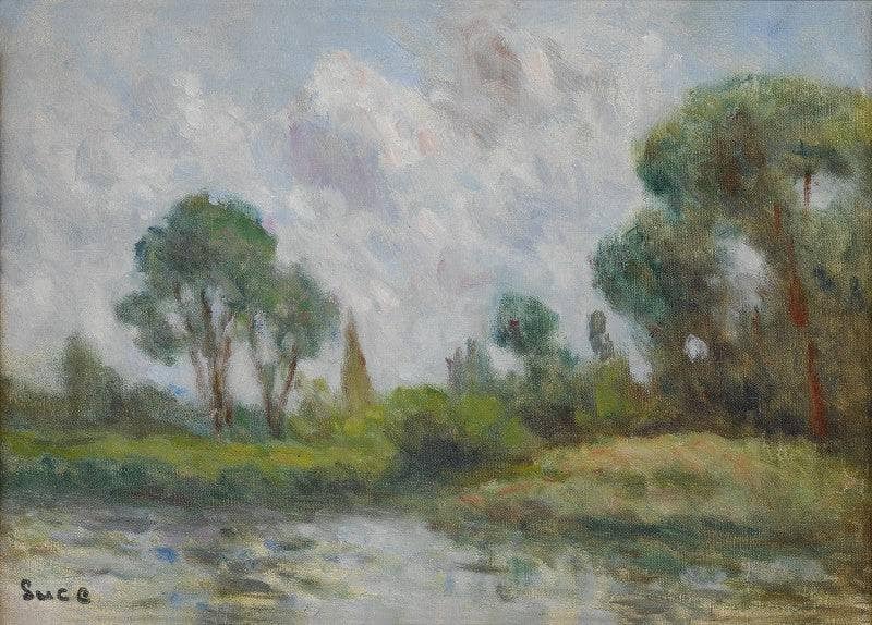 Les Environs De Saint-Ay by Maximilien Luce — hand-painted landscape oil painting reproduction on canvas