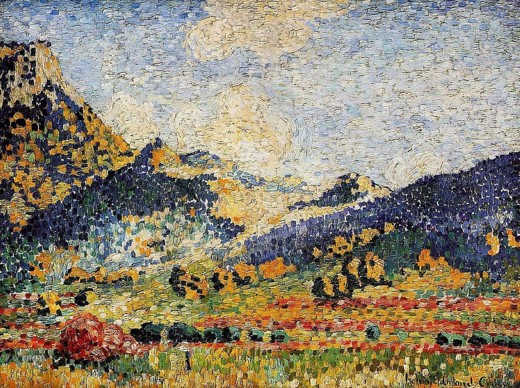 Les Petits, Montagnes Mauresques by Henri-Edmond Cross — hand-painted botanical oil painting reproduction on canvas