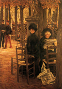 Letter 'L' with Hats by James Tissot — hand-painted portrait oil painting reproduction on canvas