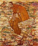 Levitation by Egon Schiele — hand-painted abstract oil painting reproduction on canvas