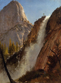 Liberty Cam, Yosemite by Albert Bierstadt — hand-painted botanical oil painting reproduction on canvas