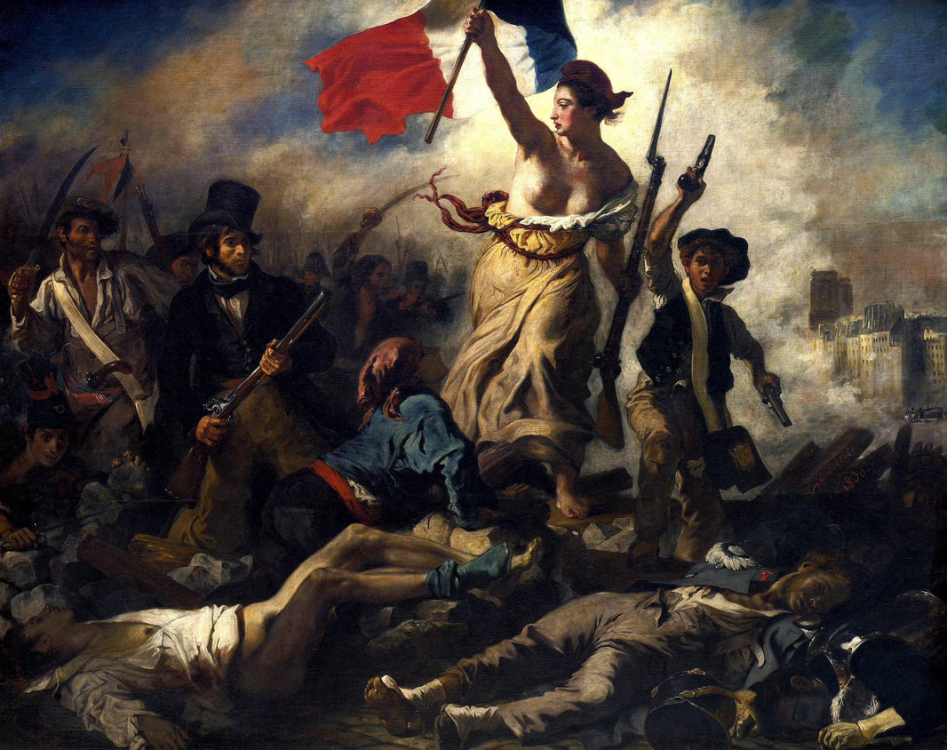 Liberty Leading the People by Eugene Delacroix — hand-painted abstract oil painting reproduction on canvas