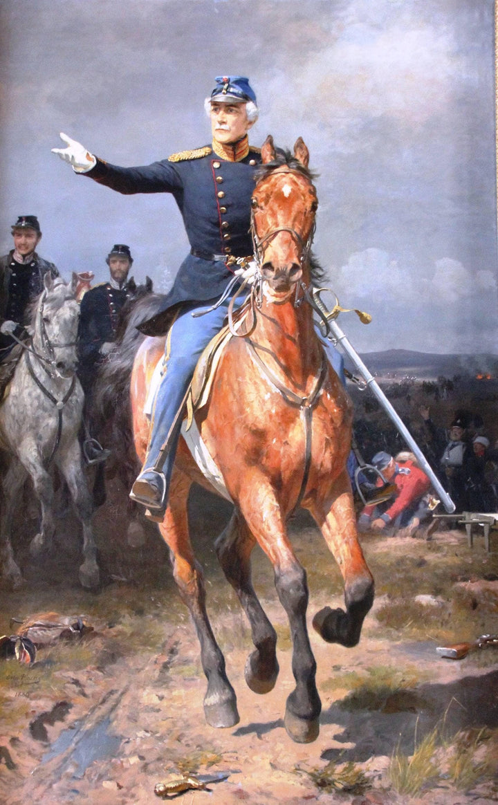 Lieutenant General Krogh at the Battle of Isted, July 25 1850. by Otto Bache — hand-painted animal oil painting reproduction on canvas