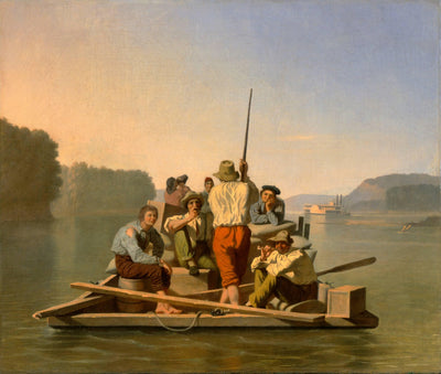 Lighter Relieving a Steamboat Aground in kitchen