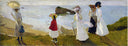 Lighthouse walk at Biarritz by Joaquín Sorolla, group oil painting wall art, Impressionism