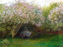 Lilacs, Grey Weather by Claude Monet — hand-painted botanical oil painting reproduction on canvas